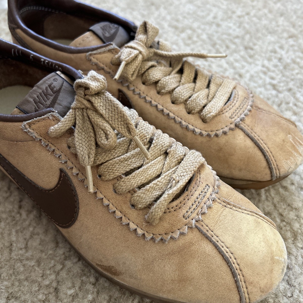 VTG Nike Le Village Womens Leather Original 5 Swoosh 70