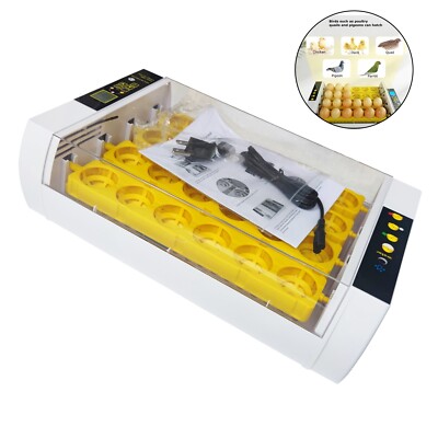 110V 24 Eggs Egg Incubator for Chicken Duck Quail Bird Eggs Hatching