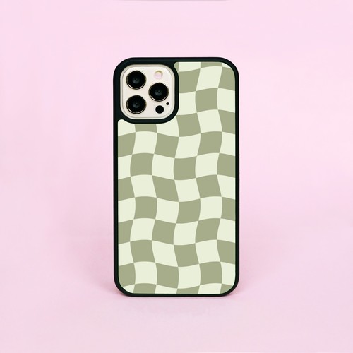 Wavy Checkered Brown Checkerboard Rubber Phone Case/Cover For iPhone Samsung - Picture 11 of 13