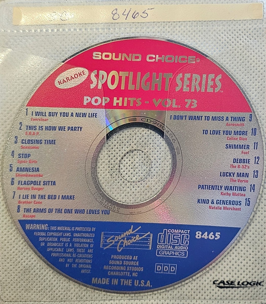 SC8465 POP HITS SOUND CHOICE KARAOKE CDG LOT SC | eBay