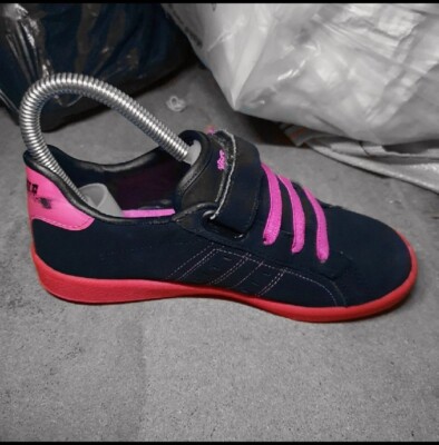Black And Hot Pink Lonsdale Trainers Size Juniour UK