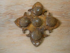 Rustic Iron Medallion Small-3x3 inch-Clavos-Nails-Rustic-Lot of 4-Handmade