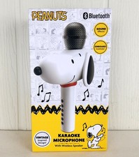 Peanuts Snoopy Bluetooth Karaoke Microphone Wireless Speaker New Sealed NIB
