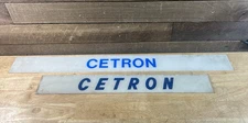 Vintage Pair Of Plastic Gas Station Signs Placards “Centron”