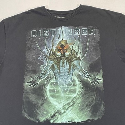 Disturbed Shirt Mens 2XL Black Evolution Tour 2019 Band Graphic Tee Rock