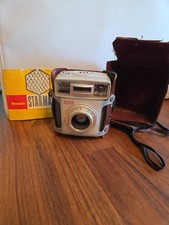 Kodak Brownie Starmatic II Camera, Manual, And Leather Case Vintage Untested