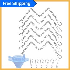 Functional 10 Inch Toilet Flapper Chain Set - 6 Pack with Customizable Length
