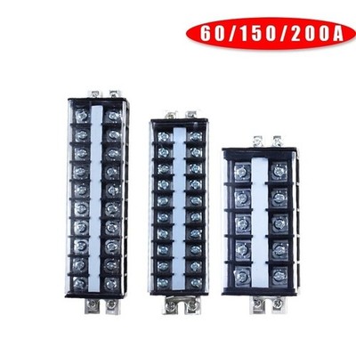 Terminal Block High Current 60-200A DIN Rail Brass 5-20 Position TD-15005