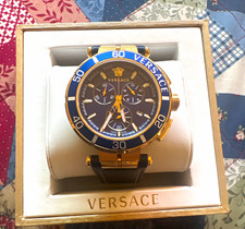 Versace V-Race Chronograph Quartz Blue Dial G...