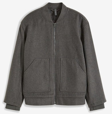 Neu Bomberjacke Oversized Gr. 40 Anthrazit Damenjacke Bomber-Jacke Blouson