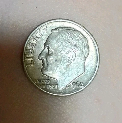 1962-D Roosevelt Dime - Circulated Condition - 90% Silver - US Coin -Very Nice