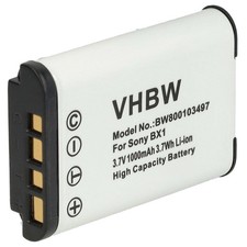 Batteria per Sony DSC-RX100 Mark VII FDR-X1000V FDR-X1000VR FDR-X1000 1000mAh 3,6V