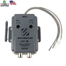 Scosche LOC80 Line Output Converter - 2 Channel High/Low RCA Converter Car Audio
