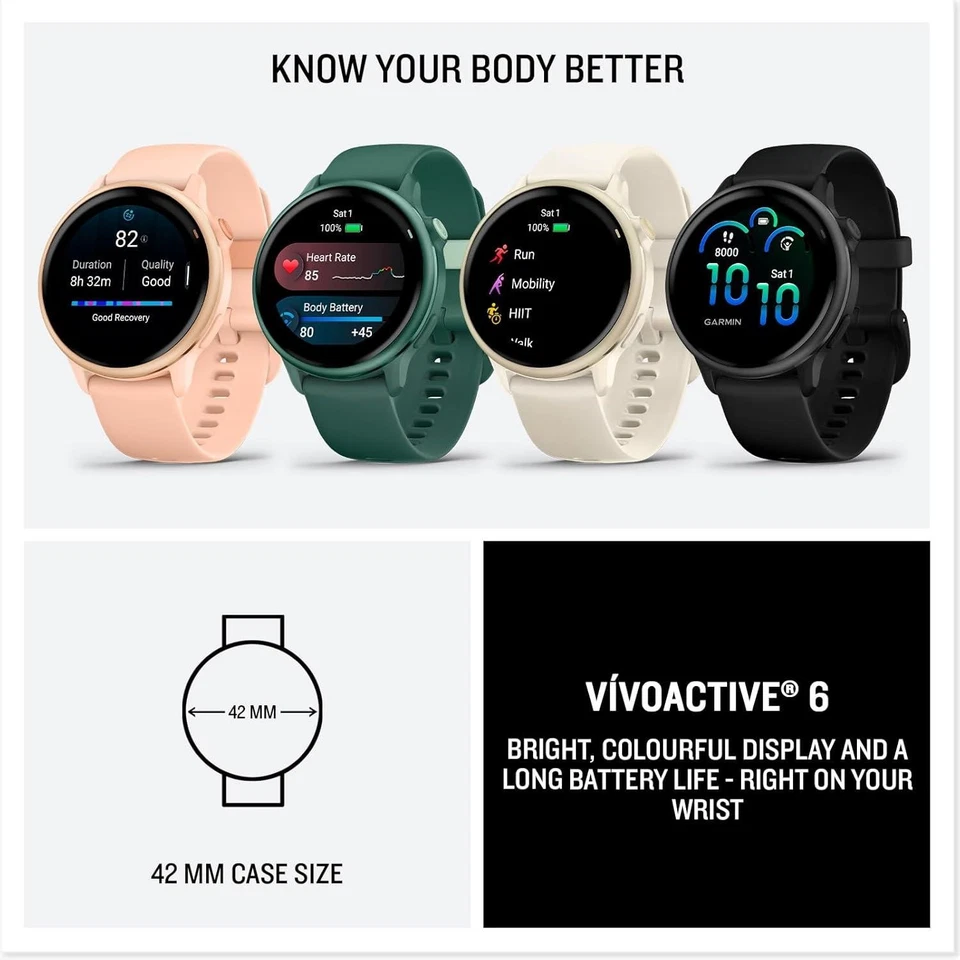 Garmin Vivoactive 6 GPS Smart Watch Sport Activity Monitor Fitness Tracker Black, photo 3 of 5