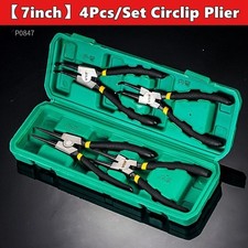 4Pcs 7" Internal/External Snap Ring Pliers Set Heavy Duty Circlip Pliers Kit