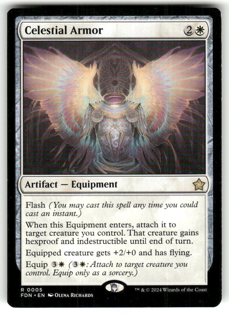Celestial Armor 5 Rare Foundations Magic: The Gathering Near Mint