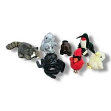 Folkmanis Mini finger puppet Lot Hummingbird Cardinal Chick Spider Raccoon Baby