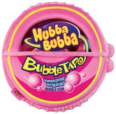 iscream Hubba Bubba Bubble Gum Tape Package 11'' x 11.5'' Pillow Set with Bubbl...