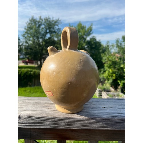 Antico vaso artigianale vintage messicano sfera rotonda vaso acqua ceramica, ceramica - Foto 2 di 12