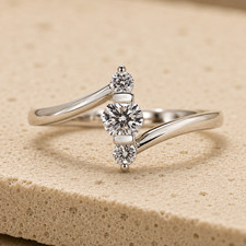 0.23 Carat Round Cut Lab Grown Diamond IGI Certified Wedding Ring 14k White Gold