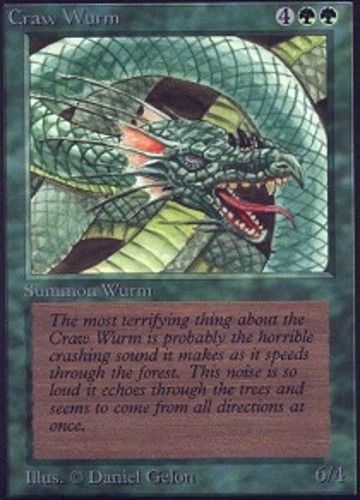 Craw Wurm x1 - Alpha - Moderate Play, English - Alpha