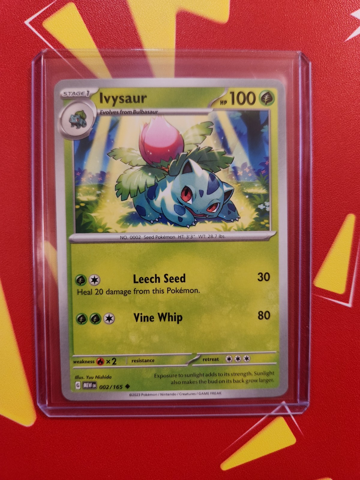 Ivysaur 002/165 Pokemon 151 Scarlet&Violet NM/M Pack Fresh