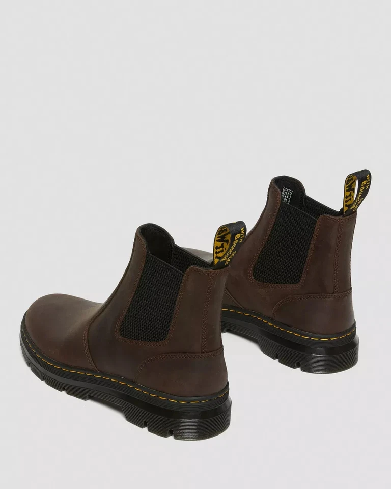 NUEVO Dr. Doc Martens Embury Crazy Horse Marrón Cuero Botines Para Hombre EE. UU. 10 Foto 3 de 4