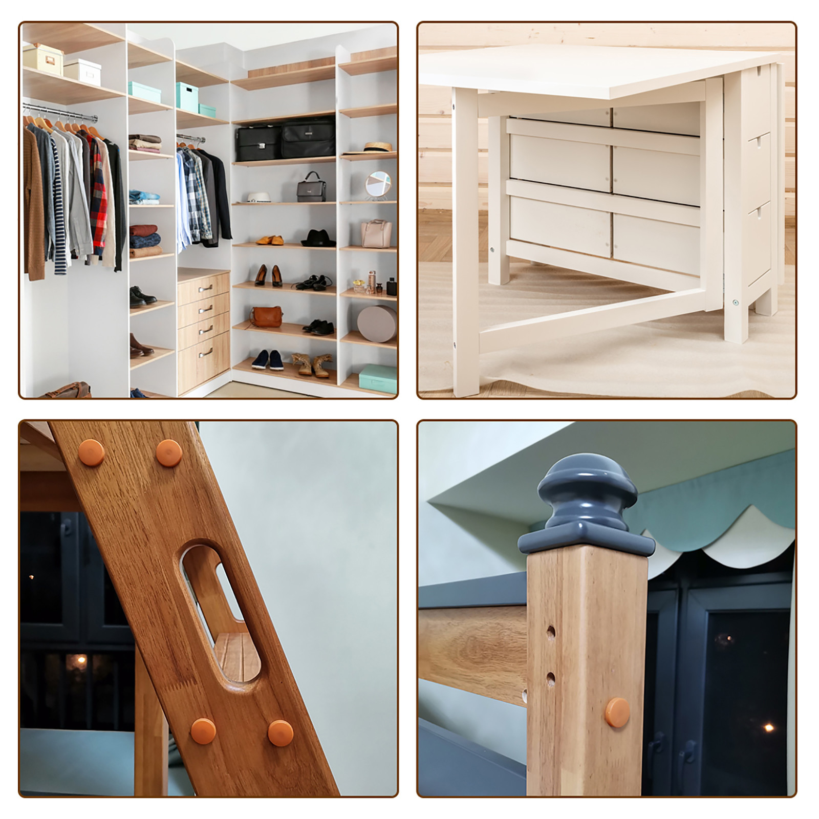 66Pcs 3/8" Plastic Hole Plugs Panel Flush Type Knockout Locking Plugs Gray