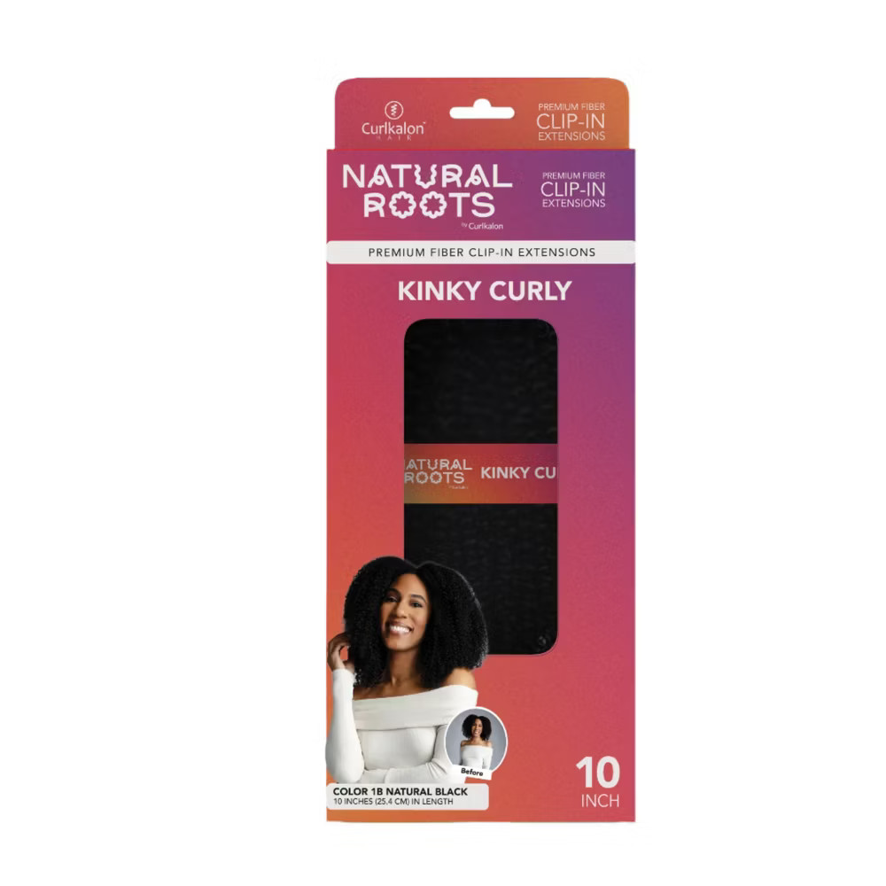 Curlkalon Kinky Curly 10 Clip-In Natural Black Secure Fit Hair Extension For 3490₽