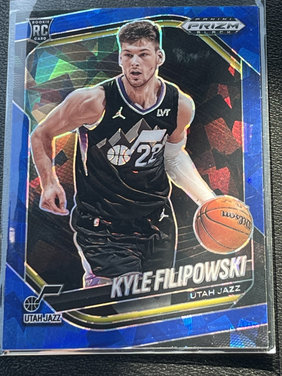 2024-25 Panini Prizm Black - Kyle Filipowski #125 Blue Ice Prizm /125 (RC) Jazz