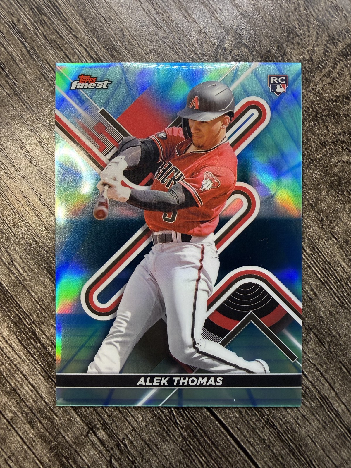 Alek Thomas 2022 Topps Finest #43 Blue/Aqua Vapor Refractor /250 (RC)