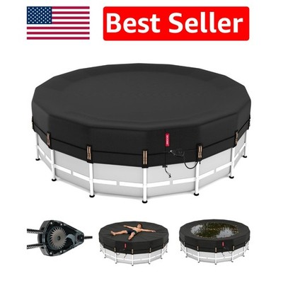 Ultimate 18ft Round Waterproof Pool Cover - Blocks Leaves & Debris Efficiently