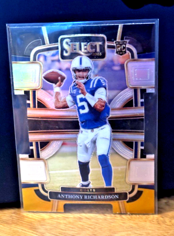 2023 Select Concourse Anthony Richardson Black & Gold Prizm Die-Cut #85 RC Colts