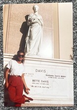 BETTE DAVIS Grave at FOREST LAWN CEMETERY HOLLYWOOD California vintage PHOTO