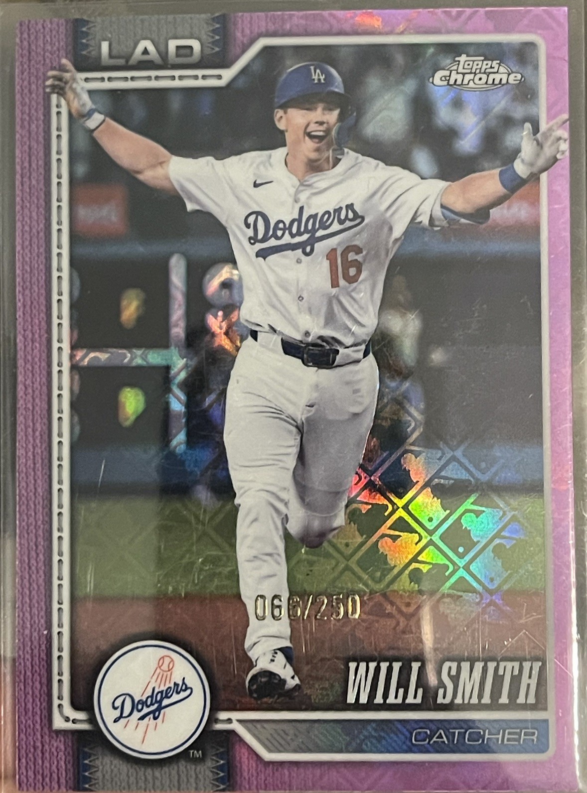 Topps Chrome 2026 Will Smith Dodgers #240 Serial Numbered 121/250 MLB