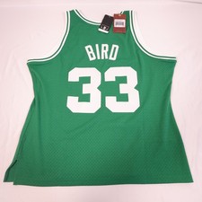 NWT Larry Bird Mitchell Ness Swingman Boston Celtics 1985-86 Jersey - Green XL