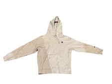 Champion Men's Light Gray Reverse Weave Hoodie Vintage Size M