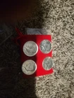 4x 1964 Kennedy Half Dollars 90% Silver Uncirculated BU 50C Lot