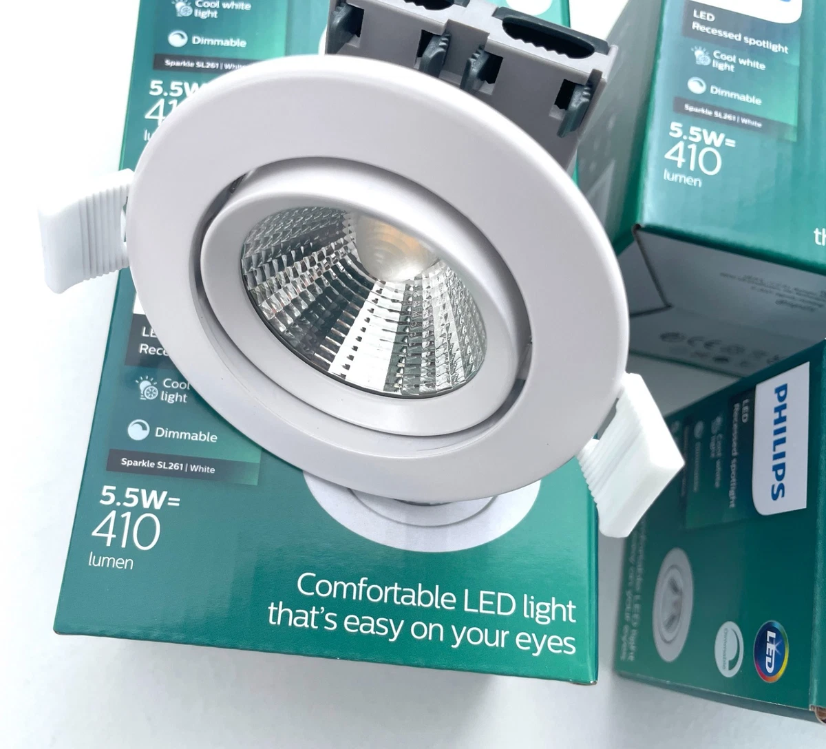 6 x PHILIPS SPARKLE SL261 FOCO LED EMPOTRADO REGULABLE 4000K -5,5W-AJUSTABLE