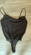 Astr The Label Size Medium Black Bodysuit Sleeveless Dressy Spaghetti Strap EUC