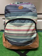 Roxy Stripe Backpack 16  X 11  X 5  Brand New With Tags Limited Edition