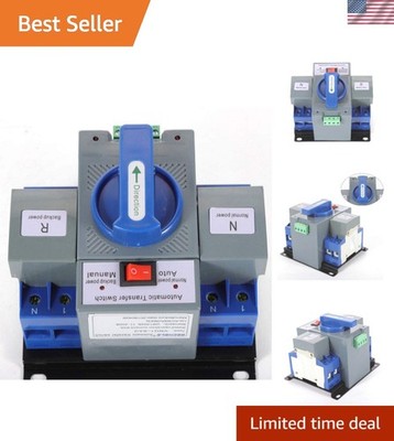 Automatic 63A Transfer Switch with Overload Protection - 110V Convenience