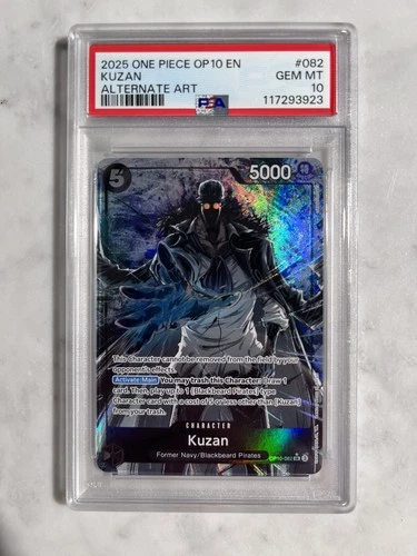 2025 ONE PIECE OP10-ROYAL BLOOD ALTERNATE ART #082 KUZAN PSA 10