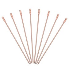 8 Pcs Stainless Steel Cocktail Picks, 4.33" Rose Gold (Square Column)