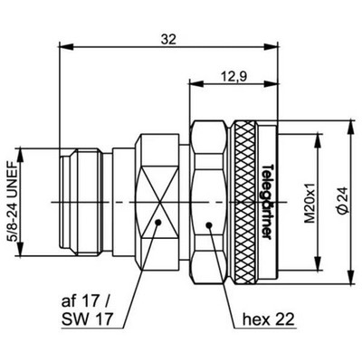 Telegärtner 100024190 Adapter N - 1 pc.