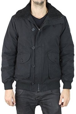 WESC Herren Jacke Leopoldo, Streetwear Jacke, schwarz, S,
