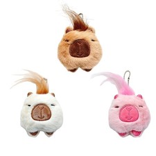 Capybara Keychain Adorable Bag Pendant Accessory Stuffed Animal Keyring Ornament