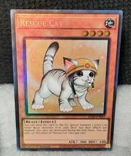 Yu-Gi-Oh! Rescue Cat (Alt Art) *PRISMATIC COLLECTOR RARE* RA02-EN001 1st Ed NM