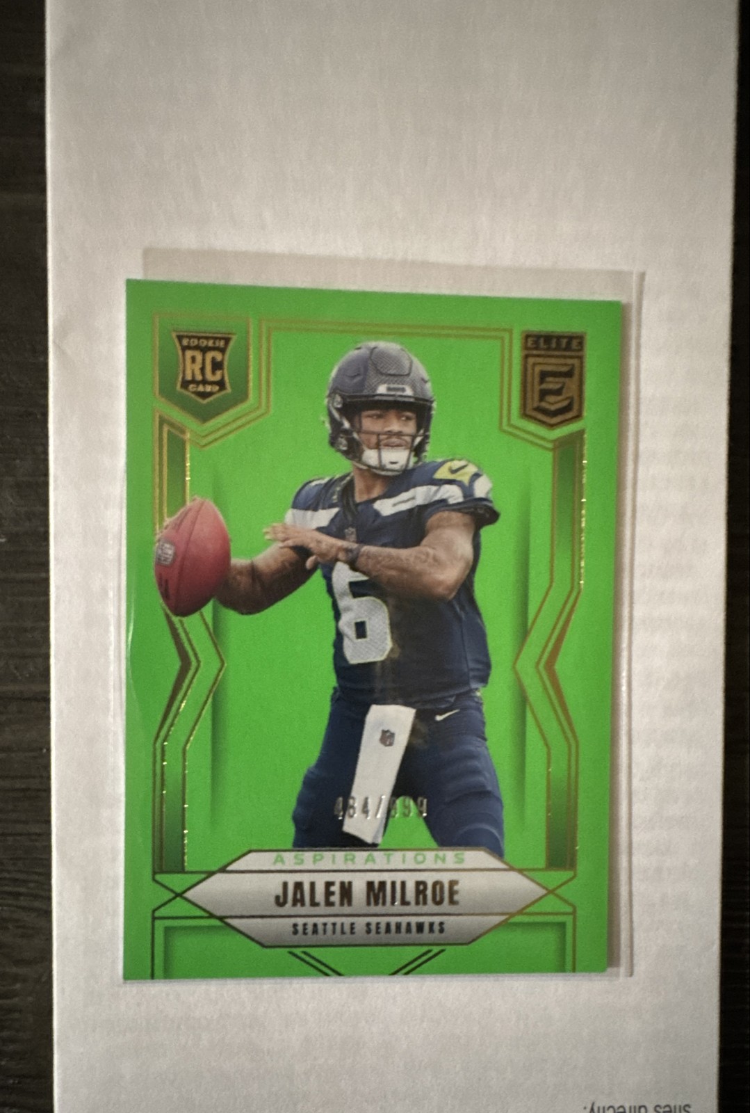 2025 Panini Donruss Elite Rookies Jalen Milroe #131 Aspirations Lime  /999 (RC)