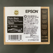 Genuine Epson T8501 Ink - PHOTO BLACK / FOR SC-P800 (INC VAT) BOXED 2027